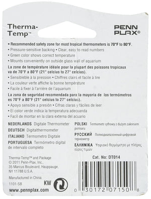 12 count Penn Plax Digital Thermometer Small Strip 2"