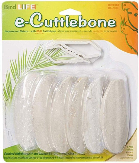 18 count (3 x 6 ct) Penn Plax Bird Life E2 Natural Flavor Cuttlebone