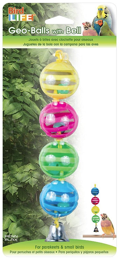 7 count Penn Plax Geo Balls with Bell