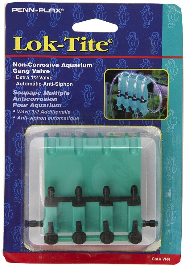 Penn Plax Lok-Tite Plastic Valve with Hanger 4 Gang Valve - PetMountain.com