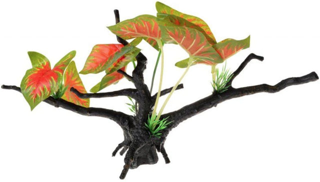 Penn Plax Driftwood Plant Green and Red Wide - PetMountain.com
