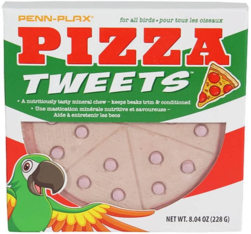 Penn Plax Tweet Eats Pizza Tweets Mineral Block - PetMountain.com