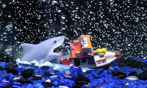 Penn Plax Jaws Boat Attack Aquarium Ornament - PetMountain.com