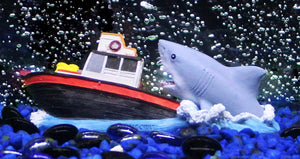 Penn Plax Jaws Boat Attack Aquarium Ornament - PetMountain.com