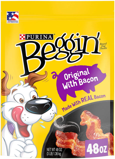 96 oz (2 x 48 oz) Purina Beggin' Strips Original with Real Bacon Dog Treats