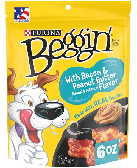 36 oz (6 x 6 oz) Purina Beggin' Strips Bacon and Peanut Butter Flavor