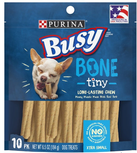 52 oz (8 x 6.5 oz) Purina Busy Bone Real Meat Dog Treats Tiny