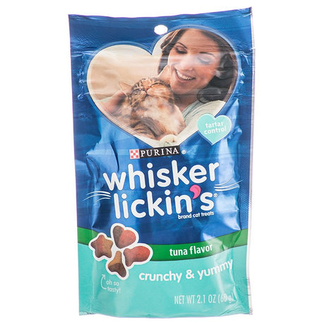 Purina Whisker Lickins Crunchy and Yummy Cat Treats Tuna Flavor - PetMountain.com
