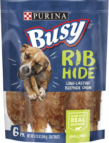 26.25 oz (3 x 8.75 oz) Purina Busy RibHide Chew Treats for Dogs Original