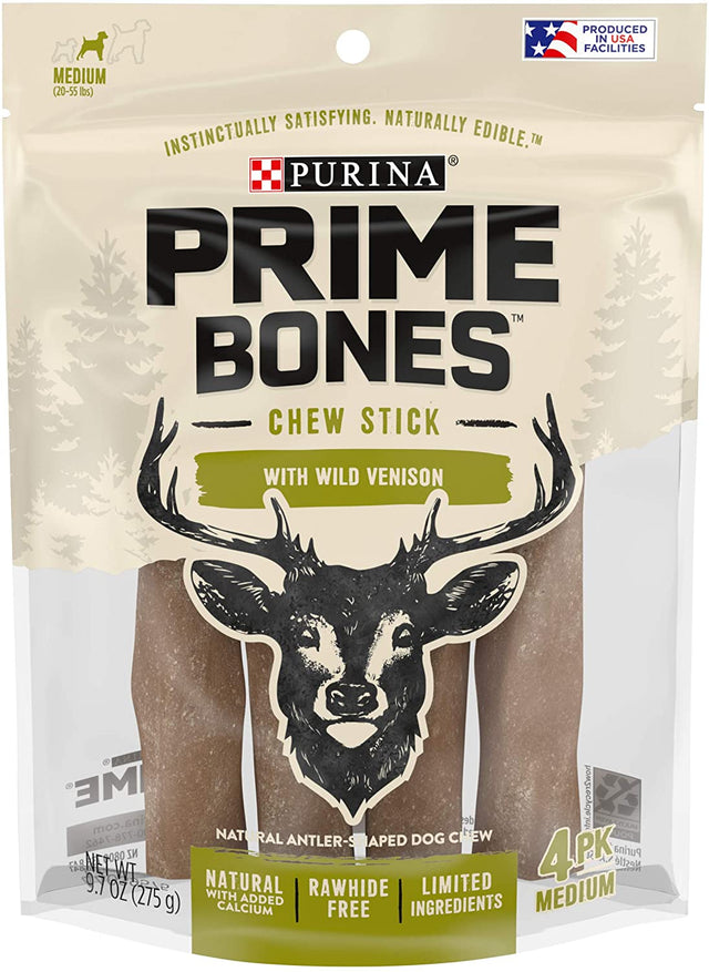 Purina Prime Bones Dog Chew Filled with Wild Venison Medium - PetMountain.com
