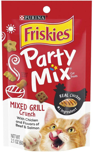 14.7 oz (7 x 2.1 oz) Friskies Party Mix Crunch Treats Mixed Grill
