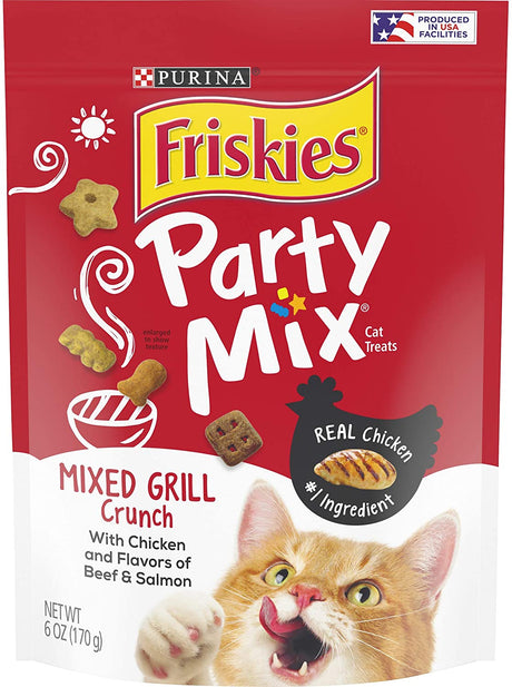 36 oz (6 x 6 oz) Friskies Party Mix Crunch Treats Mixed Grill