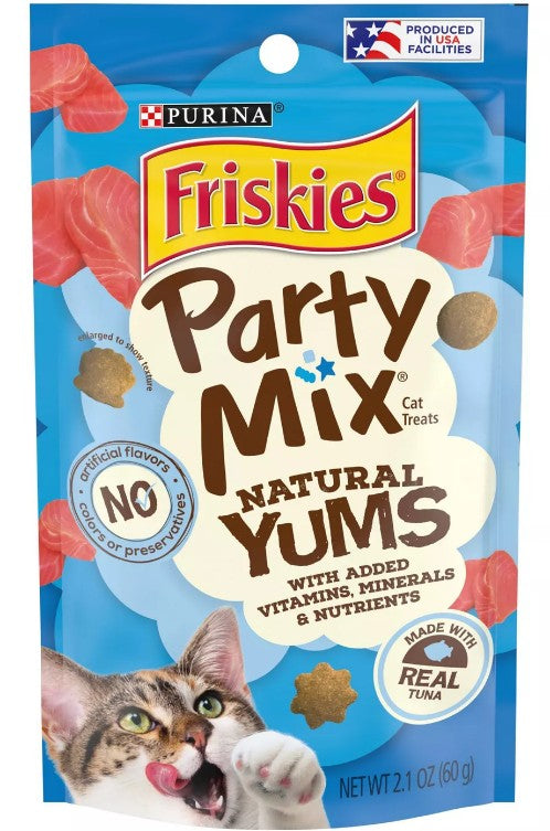 Friskies Party Mix Natural Yums Cat Treats Made with Real Tuna - PetMountain.com