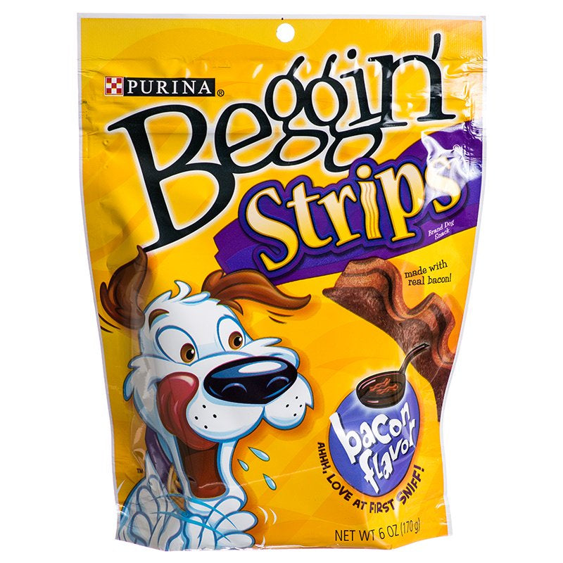 72 oz (12 x 6 oz) Purina Beggin' Strips Original with Real Bacon Dog Treats