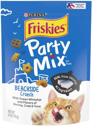 42 oz (7 x 6 oz) Friskies Party Mix Crunch Treats Beachside Crunch