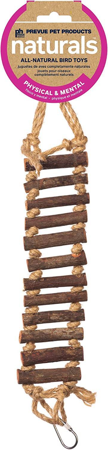 Prevue Naturals Wood and Rope Ladder Bird Toy - PetMountain.com