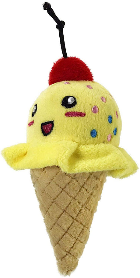 1 count Petsport Tiny Tots Foodies Ice Cream Plush Toy Assorted Colors