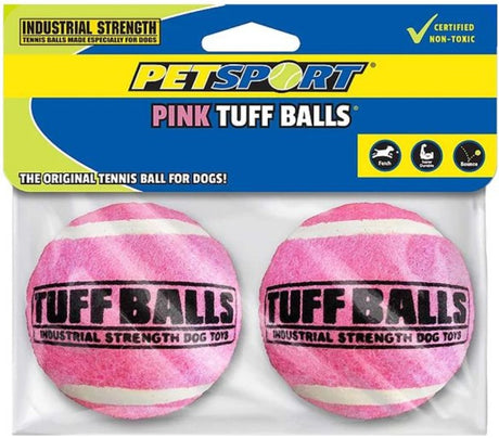 36 count (18 x 2 ct) Petsport Tuff Ball Dog Toy Pink