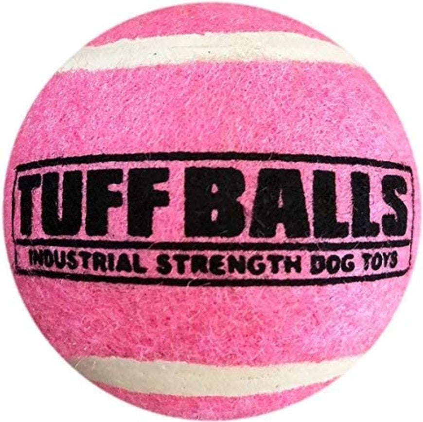 2 count Petsport Tuff Ball Dog Toy Pink