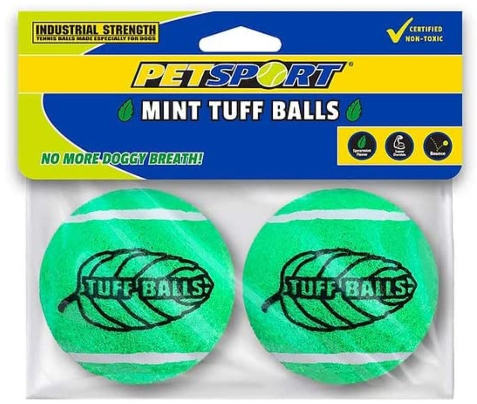 Petsport Tuff Mint Balls Industrial Strength Tennid Ball Dog Toys - PetMountain.com