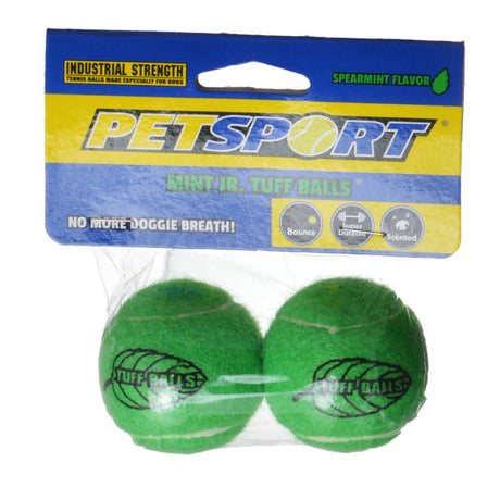 12 count (6 x 2 ct) Petsport Mint Jr Tuff Balls Dog Toy