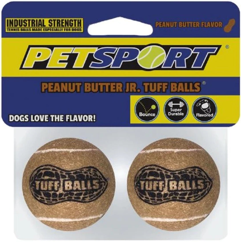 6 count (3 x 2 ct) Petsport Jr. Tuff Peanut Butter Balls for Dogs