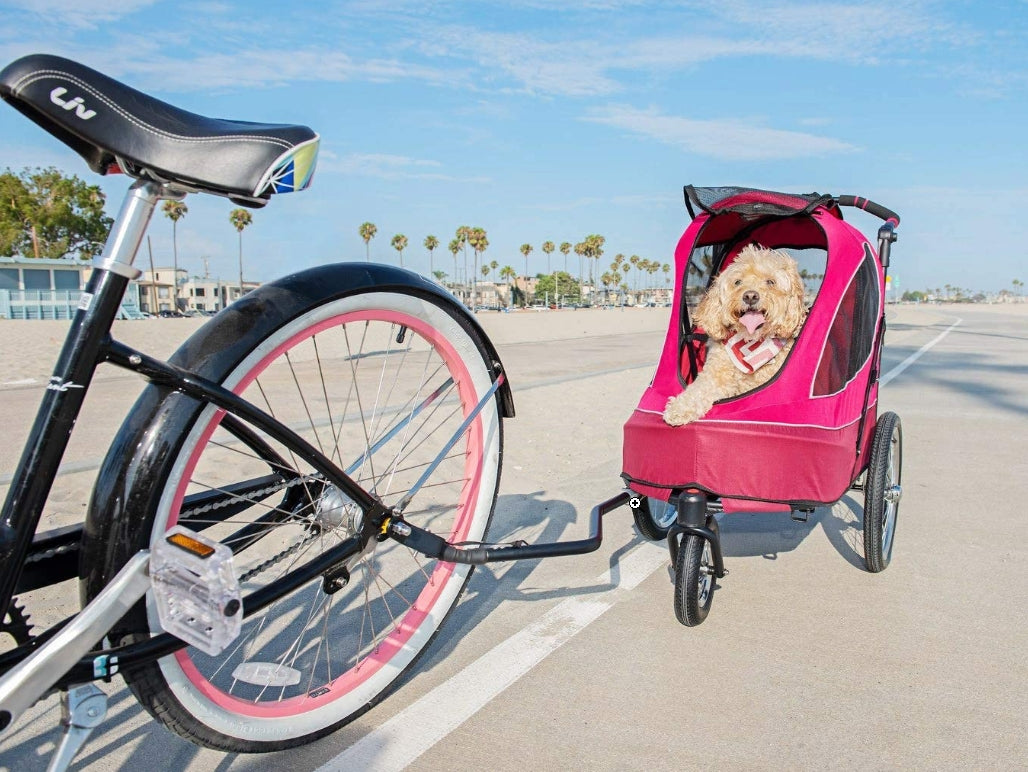 Petique All Terrain Pet Jogger Stroller for Dogs and Cats Berry - PetMountain.com