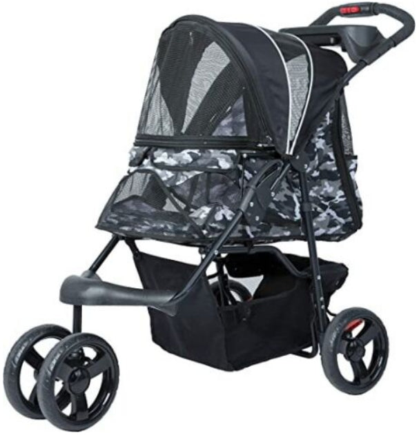 Petique Durable Pet Stroller Black Camo - PetMountain.com