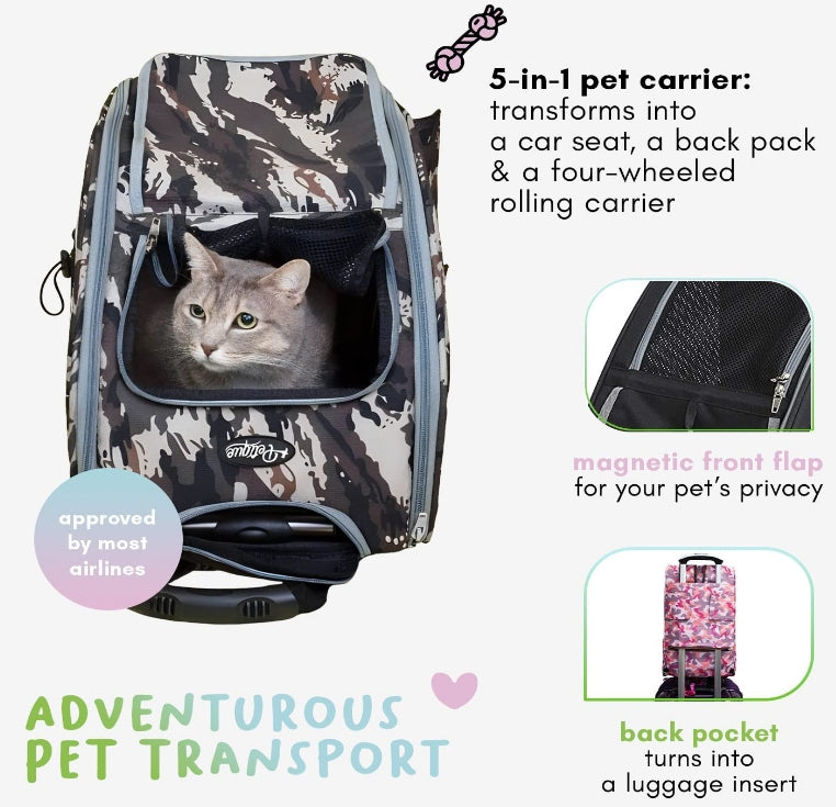 Petique 5-in-1 Pet Carrier for Dogs Cats and Small Animals Sunset Strip - PetMountain.com