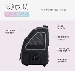 Petique 5-in-1 Pet Carrier for Dogs Cats and Small Animals Sunset Strip - PetMountain.com