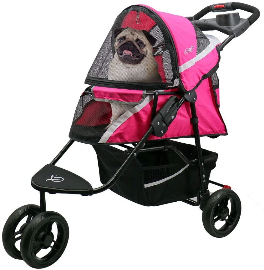 Petique Revolutionary Pet Stroller for Dogs and Cats Supernova Pink - PetMountain.com