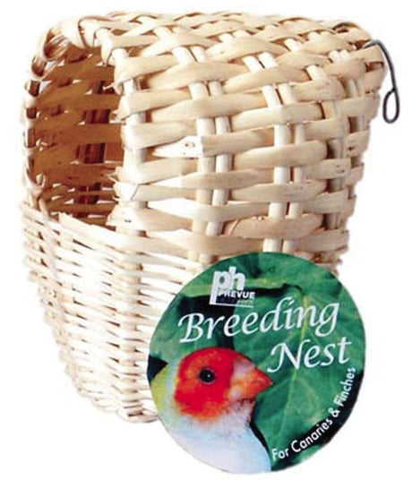 1 count Prevue Parakeet All Natural Fiber Covered Bamboo Nest
