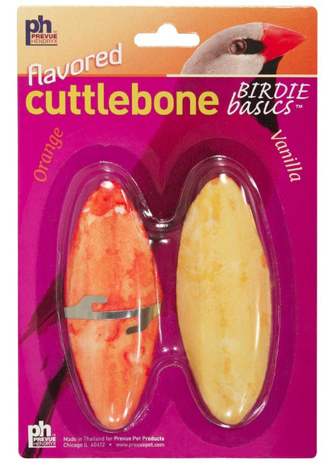 Prevue Birdie Basics Flavored Cuttlebone Orange and Vanilla Small 4" Long - PetMountain.com