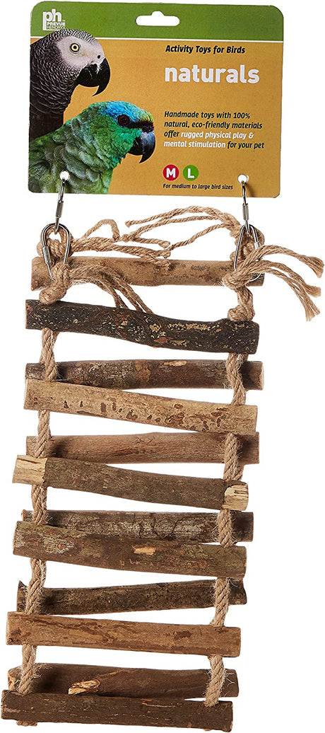 Prevue Naturals Wood and Rope Ladder Bird Toy - PetMountain.com