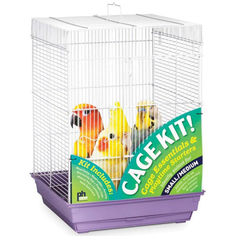 Prevue Square Top Bird Cage Kit Purple - PetMountain.com