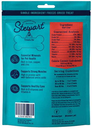 4 oz Stewart Freeze Dried Beef Liver Treats Resalable Pouch