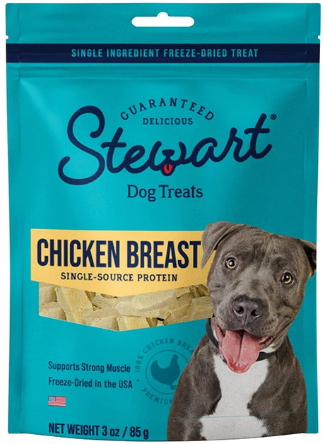 9 oz (3 x 3 oz) Stewart Freeze Dried Chicken Breast Treat Resealable Pouch