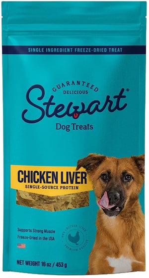Stewart Chicken Liver Freeze Dried Dog Training Treats - PetMountain.com