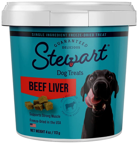 4 oz Stewart Freeze Dried Beef Liver Treats