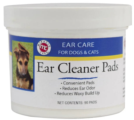 540 count (6 x 90 ct) Miracle Care Ear Cleaner Pads for Dogs and Cats