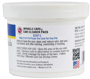 Miracle Care Ear Cleaner Pads for Dogs and Cats - PetMountain.com