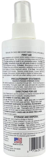 48 oz (6 x 8 oz) Miracle Care Pet Scalex Mite and Lice Spray for Birds