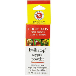 3 oz (6 x 0.5 oz) Miracle Care Kwik Stop Styptic Powder for Dogs, Cats and Birds