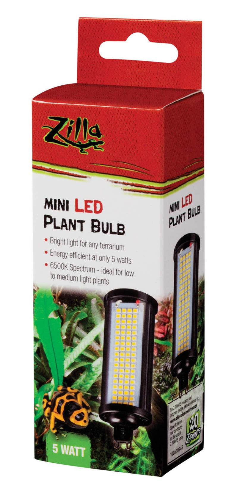 Zilla Mini LED Plant Bulb 6500K fro Low to Medium Light Plants in Terrariums - PetMountain.com