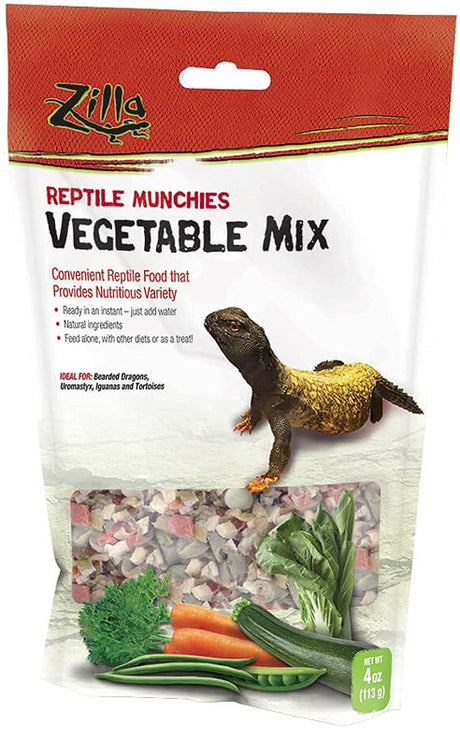 24 oz (6 x 4 oz) Zilla Reptile Munchies Vegetable Mix