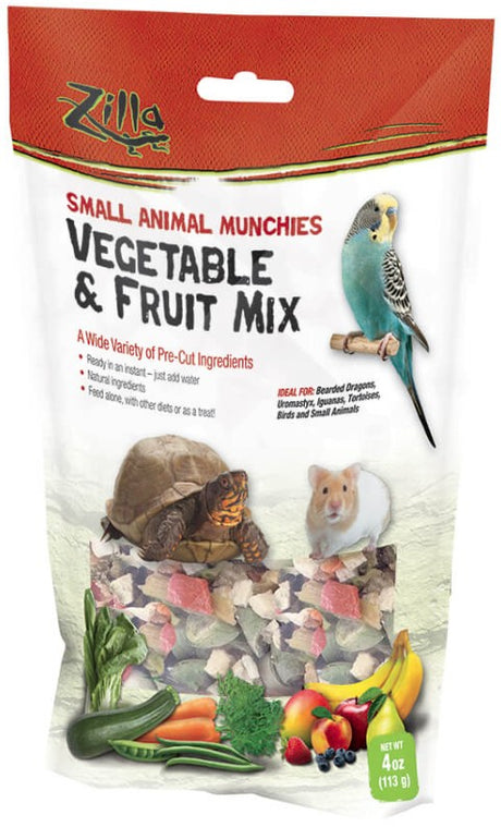 24 oz (6 x 4 oz) Zilla Small Animal Munchies Vegetable and Fruit Mix