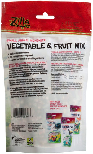 4 oz Zilla Small Animal Munchies Vegetable and Fruit Mix