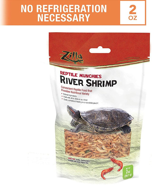 12 oz (6 x 2 oz) Zilla Reptile Munchies River Shrimp