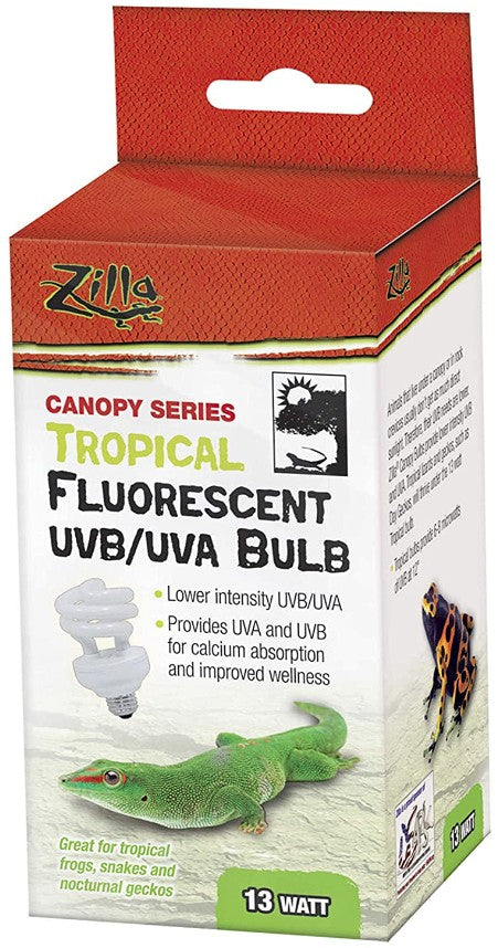 Zilla Canopy Series Tropical Fluorescent UVB/UVA Bulb - PetMountain.com