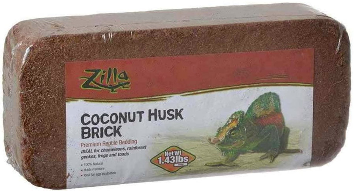 1.43 lb Zilla Coconut Husk Premium Reptile Bedding Brick